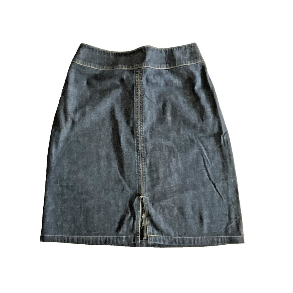Ann Taylor Denim Jean Mini‎ Skirt Business Casual 90s Y2K Cotton Women Size 2